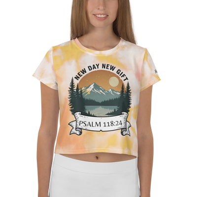 New Day Print Crop Tee