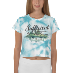 Sufficient Blue Crop Tee