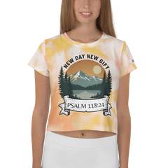 New Day Print Crop Tee