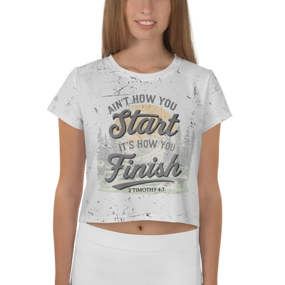 2Tim Stressed Crop Tee