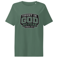 Trust God Women's Organic Ribbed Neck T-Shirt