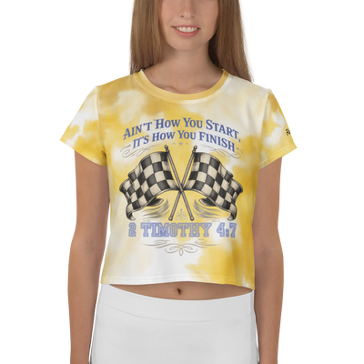 2Tim Flags Yellow Crop Tee