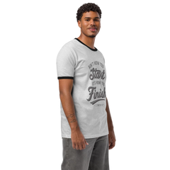 2Tim Border Grey Unisex Ringer T-Shirt