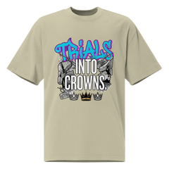 James 1:12 Crown Oversized Faded T-Shirt |