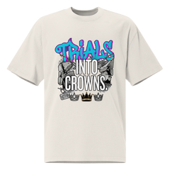James 1:12 Crown Oversized Faded T-Shirt |