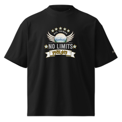 No Limits Banner Unisex Organic Oversized High Neck T-Shirt