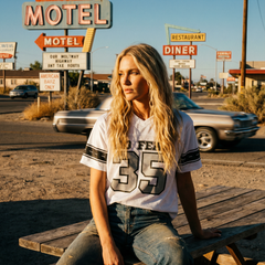 No Fear White Boxy Football Jersey