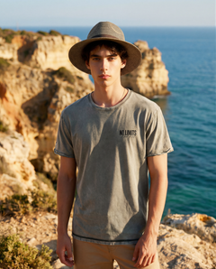 No Limits Unisex Embroidery Denim T-Shirt