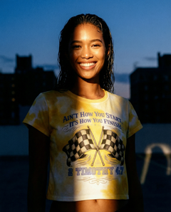 2Tim Flags Yellow Crop Tee