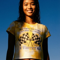2Tim Flags Yellow Crop Tee