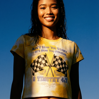 2Tim Flags Yellow Crop Tee