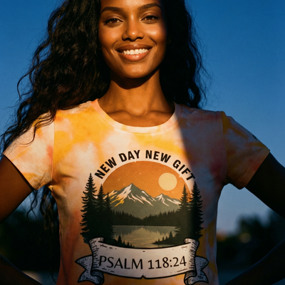 New Day Print Crop Tee