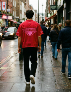 Choose Joy Red Boxy Football Jersey