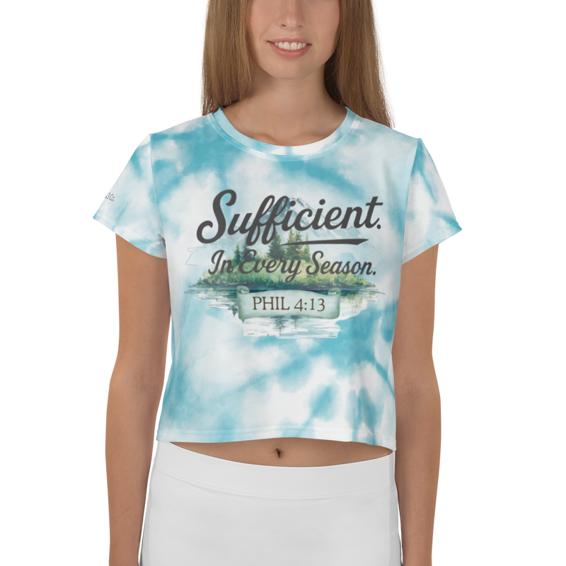 Sufficient Blue Crop Tee