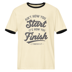 2Tim Border Grey Unisex Ringer T-Shirt