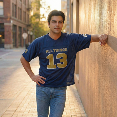 All Things Navy Boxy Football Jersey