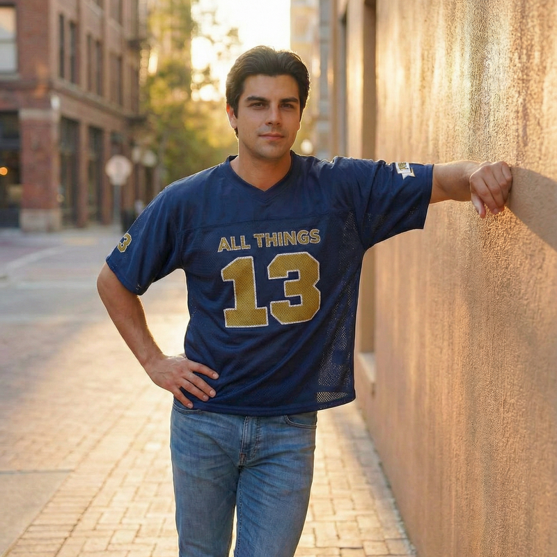 All Things Navy Boxy Football Jersey