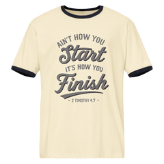 2Tim Border Grey Unisex Ringer T-Shirt