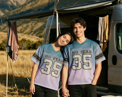 No Fear Grey Boxy Football Jersey