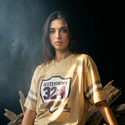 You Are Perfect Gold Boxy Football Jersey