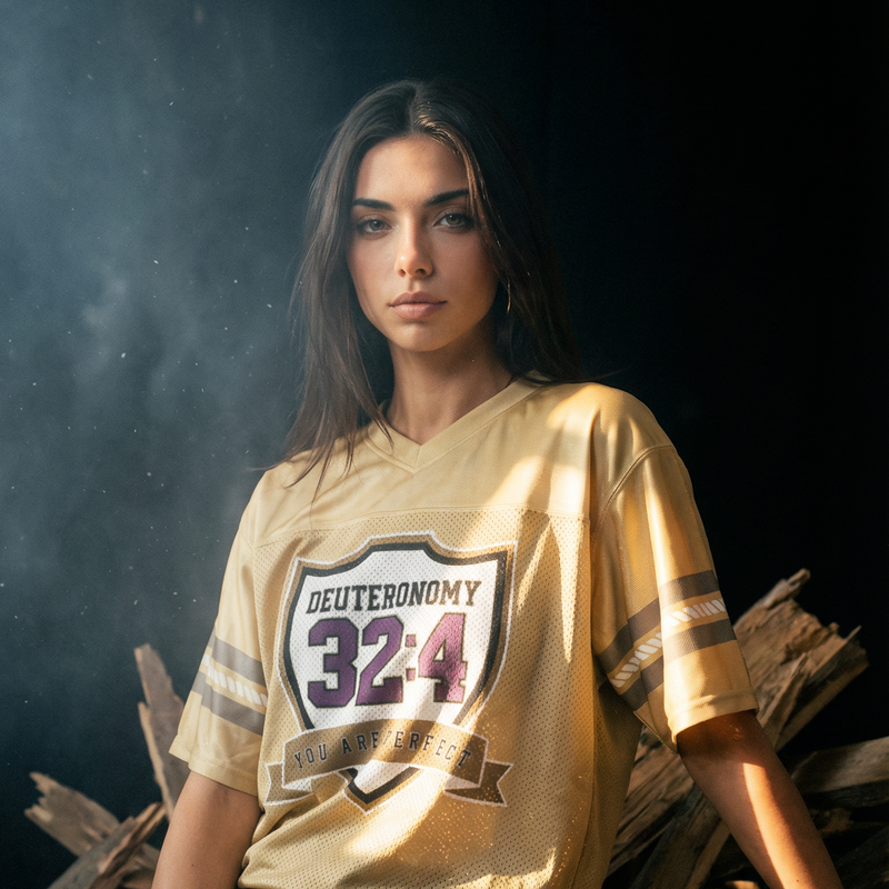 You Are Perfect Gold Boxy Football Jersey