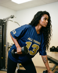 All Things Navy Boxy Football Jersey