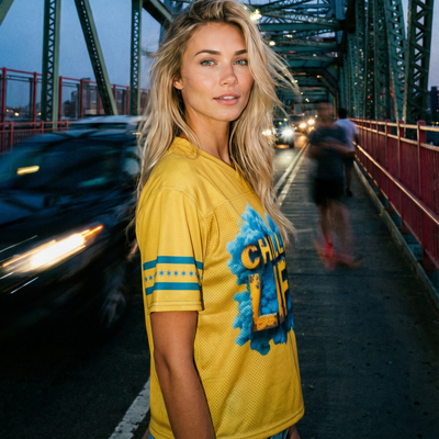 Chilled Life Mustard Boxy Football Jersey