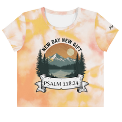 New Day Print Crop Tee