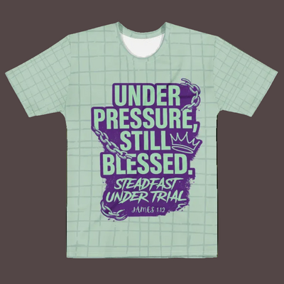 James 1:12 Steadfast Men's Mixed Crew Neck T-Shirt