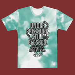 James 1:12 Green Men's Mixed Crew Neck T-Shirt