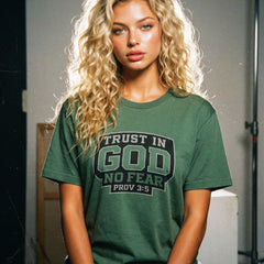 Trust God Women's Organic Ribbed Neck T-Shirt